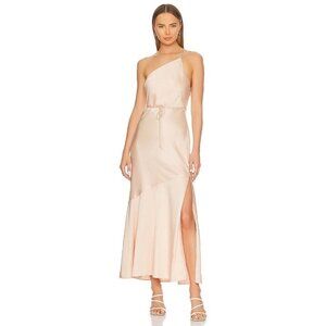 Significant Other Lana Satin Bias Maxi Dress Buttercream Ivory Womens Size 6